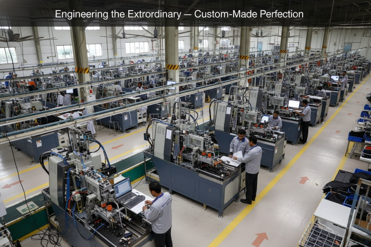 Close-up of precision engineered machine parts